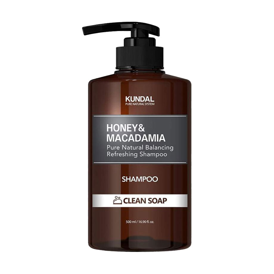 Безсульфатний шампунь для волосся Kundal Pure Natural System Honey&amp;Macadamia Shampoo Мед та макадамія, аромат Clean Soap, 500 мл